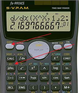 fraction key   casio scientific calculator zohal