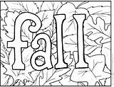 Coloring Fall Pages Leaves Kindergarten Color Preschool Printable Getcolorings Print sketch template
