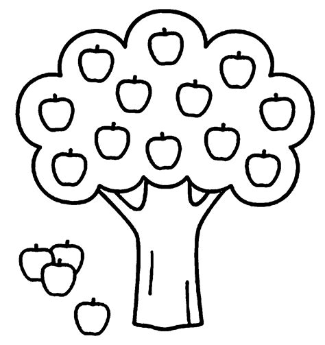 apple tree coloring pages wecoloringpagecom
