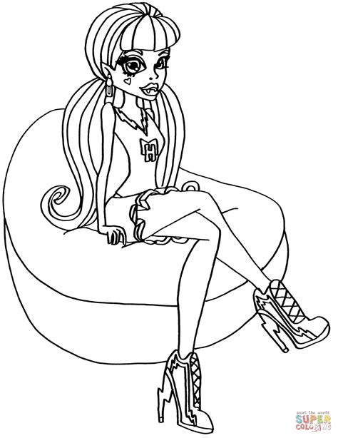 monster high draculaura coloring page  printable coloring pages