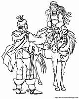 Prinzessin Pferd Ausmalbilder Prinz sketch template