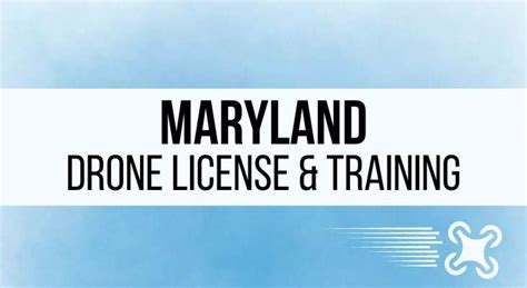 maryland drone pilot license requirements guide