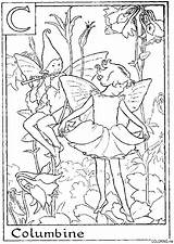 Coloring Fairy Pages Flower Alphabet Fairies Print Colouring Color Letter Columbine Rainbow Gif Kids Flowers Magic Fee Coloriage Sheets Printable sketch template