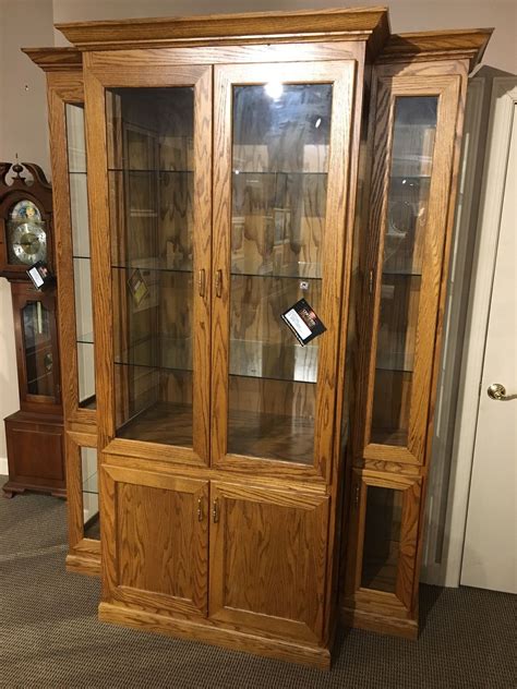 oak display cabinet allegheny furniture consignment