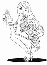 Barbie Coloring Pages Cartoon Colouring Girls Sheets Book Adult sketch template