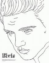 Elvis Coloring Pages Presley Template Printable Sheet Johnny Cash Color Library Clipart Print Line Getcolorings Visit Popular Pop sketch template