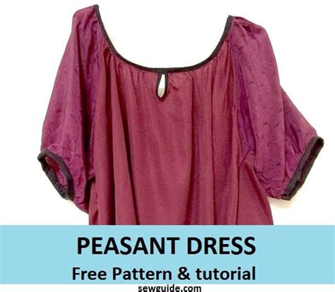 pretty peasant dress  diy sewing pattern sew guide