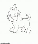 Puppy Ribbon sketch template