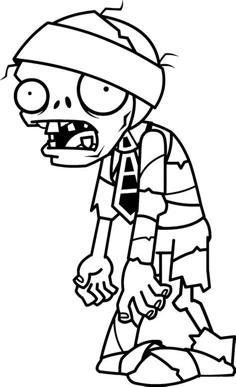 coloriages zombie personnages dessins  colorier page