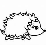 Hedgehog Coloring Cartoon Cute Pages Printable Drawing Categories sketch template