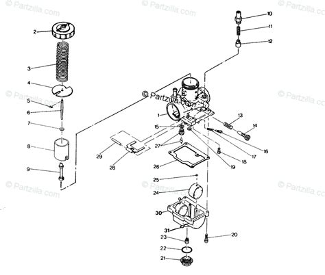 polaris atv  oem parts diagram  carburetor assembly trail boss update partzillacom