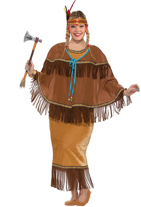 native american indian warrior pocahontas adult womens costume plus
