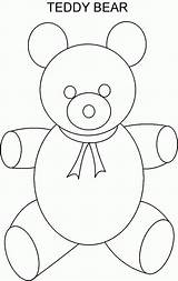 Coloring Teddy Bear Pages Printable Bears Colouring Templates Kids Popular Coloringhome sketch template