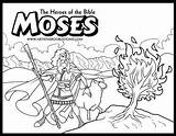 Coloring Bible Pages Heroes Moses Burning Bush Exodus School Sunday Sheets Color Para Printable Biblia Escuela Dominical Judges Niños Ot sketch template