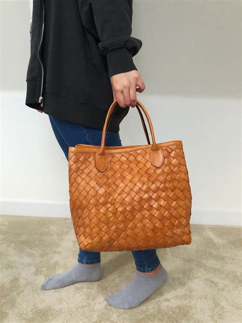 genuine leather woven handbag etsy