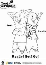 Puddle Toot Recortar Pegar sketch template