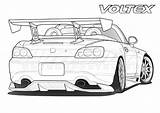 Honda Coloring Pages S2000 Car S2k Drawing Voltex Civic Cars Race Kids July Colouring Hype Aero Sketch Final Kit Part sketch template