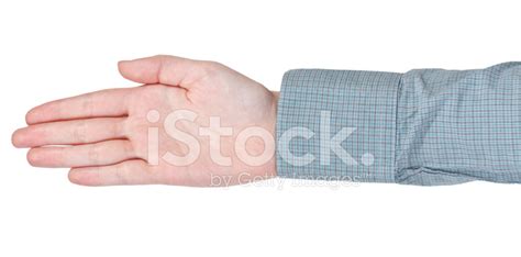 open  straight fingers hand gesture stock photo royalty