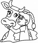 Coloring Cow Pages Wecoloringpage Cartoon Clipartbest Boy Pilih Papan sketch template