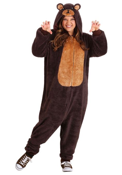 adult  size brown bear onesie  size animal costumes