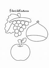 Autunno Infanzia Frutti Frutta Didattiche Lamaestralinda sketch template