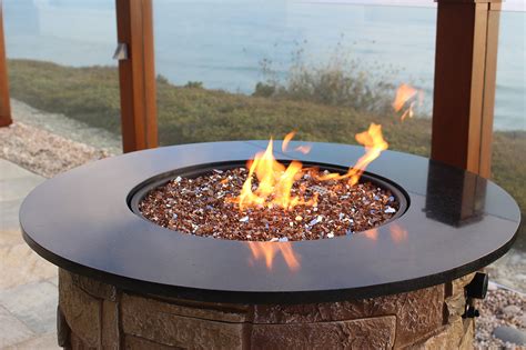 Reflective Fire Glass Fire Pit Inspiration Design Ideas