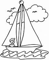 Coloring Pages Sailing Ships Popular Sailboat sketch template