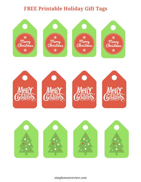 merry christmas gift tags  printable simple mom review