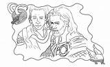 Coloring Loki Pages Thor Print Avengers sketch template