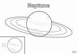 Neptune Coloring Planet Pages Saturn Drawing Printable Paper sketch template