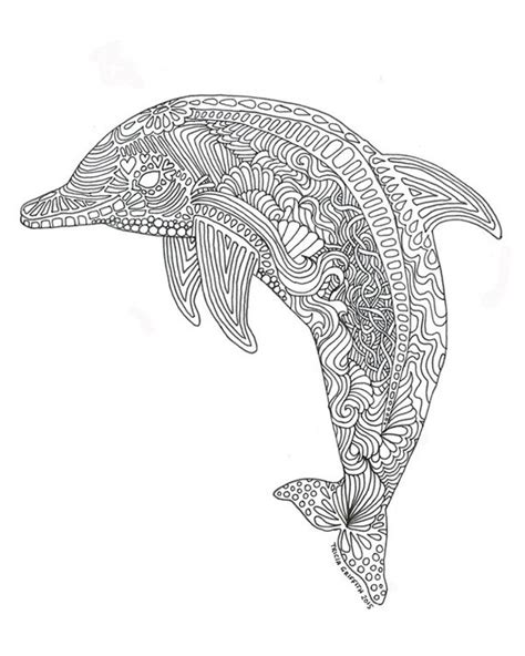 items similar  printable dolphin coloring page  adults  etsy