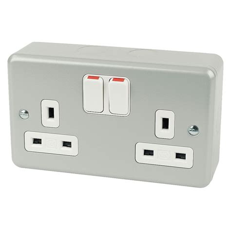 buy electrical socket   gang dp switched plug socket metal clad