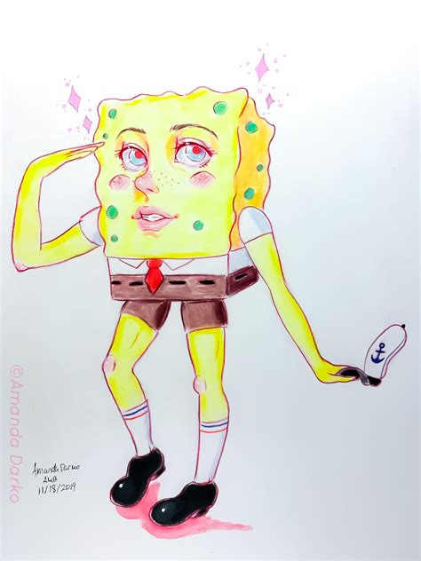 spongebob   anime girl rspongebob