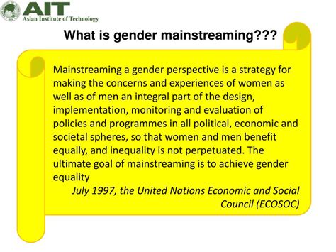 ppt gender mainstreaming in project design powerpoint presentation