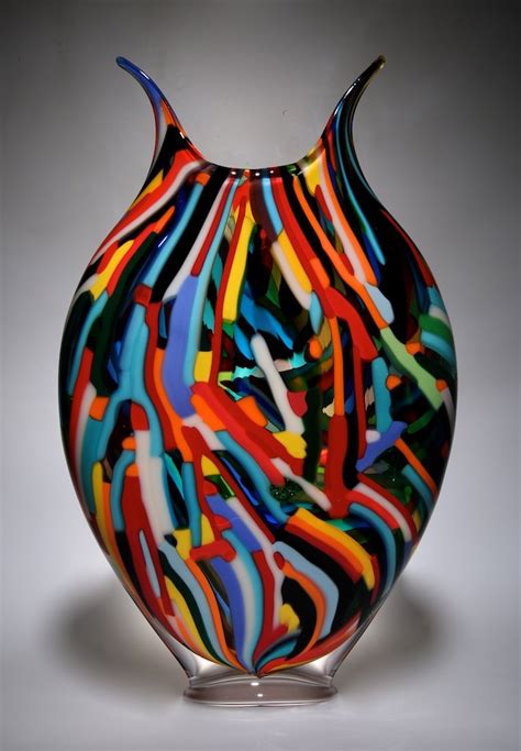 Bauhaus Foglio By David Patchen Art Glass Vessel