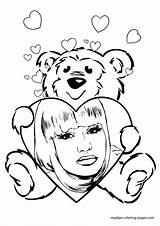 Nicki Minaj Coloring Pages Valentines Print Popular Designlooter Coloringhome sketch template