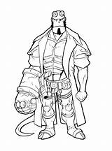 Hellboy Colorir Inferno Filme Rapaz Desenhos Impressionante Colorironline sketch template