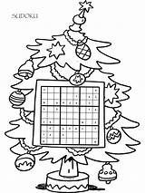 Sudoku Kerstboom sketch template
