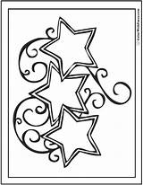 Coloring Star Pages Stars Printable Color Pdf Template Fancy Reach Print Swirled Three Templates Colorwithfuzzy sketch template