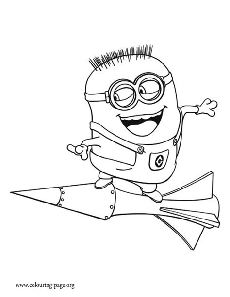 minions jerry   rocket coloring page minion coloring pages