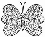 Mandala Coloring Butterfly Pages Visit Book Zentangle Designs Butterflies sketch template