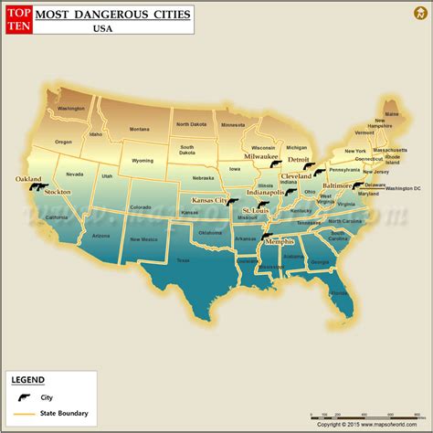 top ten dangerous cities in us