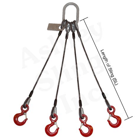 leg bridle sling wire rope sling ashley sling