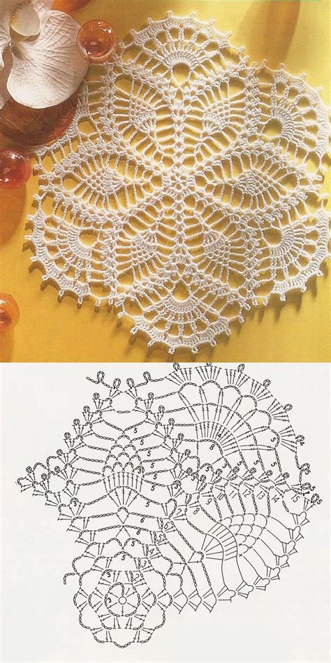 printable  crochet doily patterns diagrams printable templates
