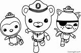 Octonauts Coloring Pages Printable Easy Kids Barnacles Color Cartoon Kwazii Vector Print Draw Choose Board sketch template
