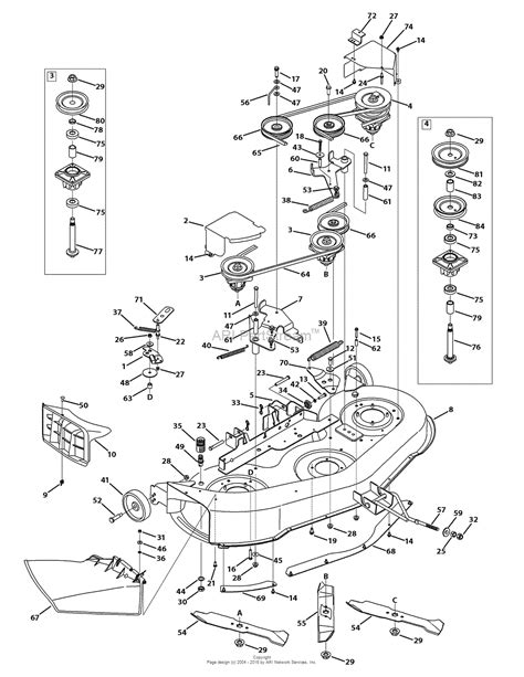 mtd bxh  parts diagram  mower deck