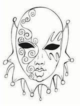 Bing Mask Coloring Drawing Template Pages Coloriage Masque Venise Masks sketch template
