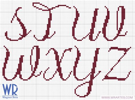 blog  wagner reis alfabeto maiusculo chique  ponto cruz grafico