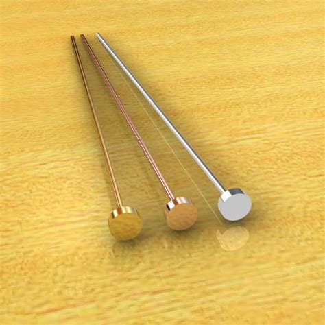 sterling silver flat pins  gauge length mm head mm