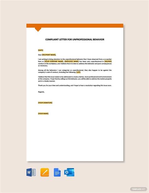 view  sample complaint letter  unprofessional  vrogueco